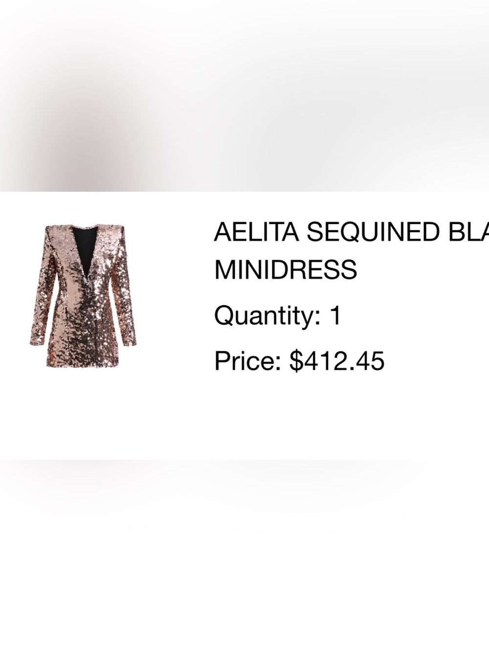 Zhivago Aelita Sequin Minidress in Rose Gold